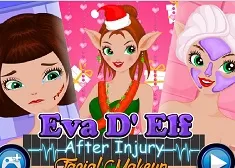 Girl Games, Eva D'elf After Injury Facial Make up, Games-kids.com
