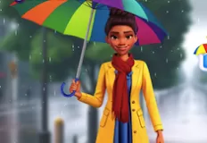 Girl Games, Fashionista Rainy Day Edition, Games-kids.com