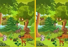 Differences Games, Find the Difference Jungle Friends, Games-kids.com