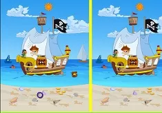 Differences Games, Find the Difference Pirate Ship, Games-kids.com