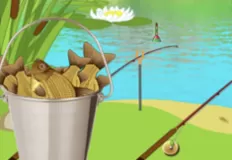 Fishing Games, Fishing with three rods, Games-kids.com