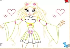 Winx Games, Flora Coloring, Games-kids.com