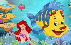 Little Mermaid Games, Flounder Injured, Games-kids.com