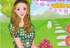 Girl Games, Flower Picking with My Baby, Games-kids.com