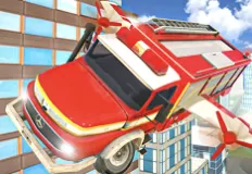 Adventure Games, Flying Fire Truck Driving Sim, Games-kids.com