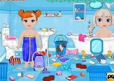 Frozen  Games, Frozen Baby Bathroom Cleaning, Games-kids.com