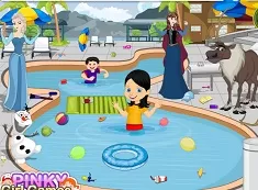 Frozen  Games, Frozen Pool Party Cleaning, Games-kids.com