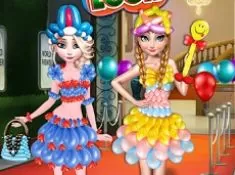 Frozen  Games, Frozen Sisters Balloon Dress Look, Games-kids.com