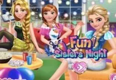 Princess Games, Fun Sisters Night, Games-kids.com