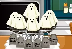 Cooking Games, Halloween Ghost Cupcakes, Games-kids.com