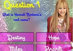 Girl Games, Hannah Montana Trivia, Games-kids.com