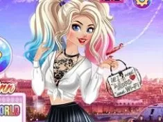 Dress Up Games, Harley Quinn Blogger Around the World, Games-kids.com