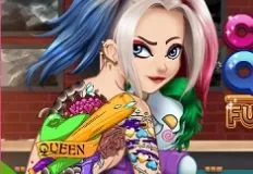 DC Superhero Girls Games, Harley Quinn Fun Tattoo, Games-kids.com