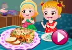 Baby Hazel Games, Hazel and Mom Recipes Baked Ziti, Games-kids.com