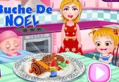 Baby Hazel Games, Hazel and Mom Recipes Buche de Noel, Games-kids.com