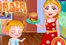 Baby Hazel Games, Hazel and Mom Recipes Burger, Games-kids.com