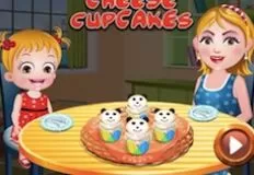 Baby Hazel Games, Hazel and Mom Recipes Cheese Cupcakes, Games-kids.com