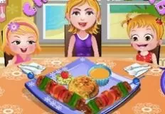 Baby Hazel Games, Hazel and Mom Recipes Chicken Kebab, Games-kids.com