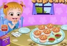 Baby Hazel Games, Hazel and Mom Recipes Pizza Cupcakes, Games-kids.com