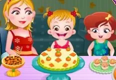 Baby Hazel Games, Hazel and Mom Recipes Pumpkin Cheese Cake, Games-kids.com