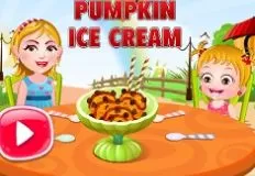 Baby Hazel Games, Hazel and Mom Recipes Pumpkin Ice Cream, Games-kids.com