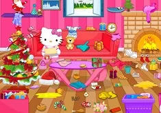 Hello Kitty Games, Hello Kitty Christmas Room Decoration, Games-kids.com