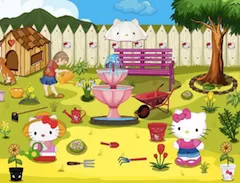 Hello Kitty Games, Hello Kitty Garden Clean Up, Games-kids.com