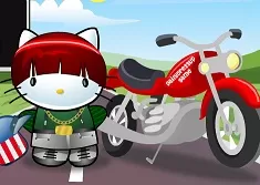 Hello Kitty Games, Hello Kitty Motorcycle Ride, Games-kids.com