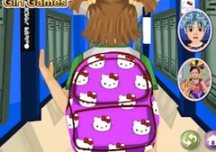 Hello Kitty Games, Hello Kitty School Bag, Games-kids.com