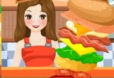 Cooking Games, Hoho Burger Stacko, Games-kids.com