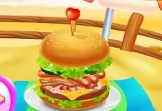 Cooking Games, Huge Super Burger Cooking, Games-kids.com