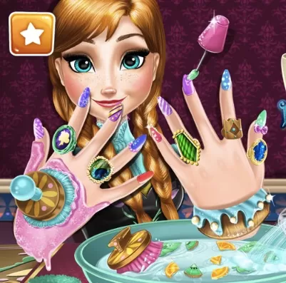 Frozen  Games, Ice Princess Nails Spa, Games-kids.com