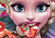 Frozen  Games, Ice Queen Tongue Doctor, Games-kids.com