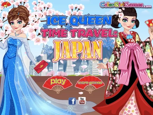 Frozen  Games, Ice Queen Travels to Japan, Games-kids.com