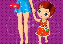 Girl Games, In Nail Salon with Mum, Games-kids.com