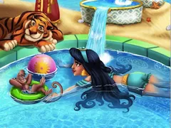 Aladdin Games, Jasmine at Swimming Pool, Games-kids.com