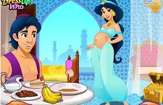 Aladdin Games, Jasmine Pregnant and Baby Care, Games-kids.com