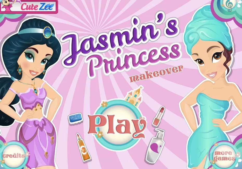 Aladdin Games, Jasmine Princess Makeover, Games-kids.com