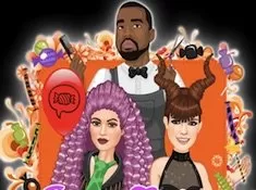 Celebrities Games, Jenner Sisters Spooky Hair, Games-kids.com