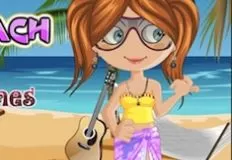 Girl Games, Katy on Beach, Games-kids.com