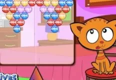 Bubble Shooter Games, Kitten and Bubbles, Games-kids.com