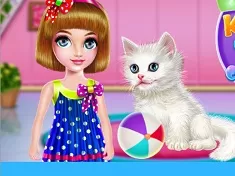 Girl Games, Kitty Care and Grooming, Games-kids.com