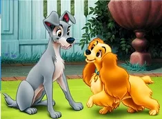 Puzzle Games, Lady and the Tramp Puzzle, Games-kids.com