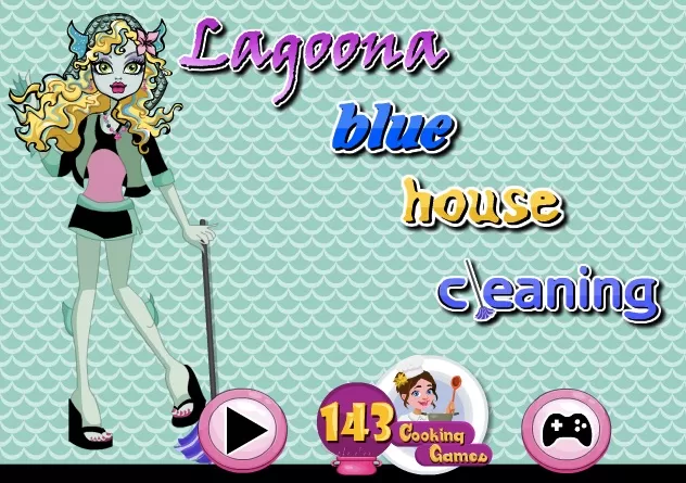 Monster High Games, Lagoona Blue House Cleaning , Games-kids.com