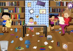 Girl Games, Library Clean Up, Games-kids.com