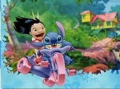 Puzzle Games, Lilo and Stitch Motorcycle Puzzle, Games-kids.com