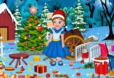 Frozen  Games, Little Anna Christmas Cleaning, Games-kids.com