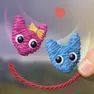 Puzzle Games, Love Cats Rope, Games-kids.com