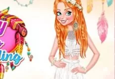 Princess Games, Lovely Boho Hairstyling, Games-kids.com