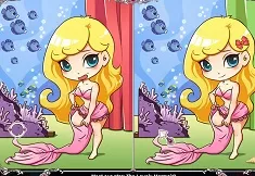 Mermaid Games, Lovely Mermaid Differences, Games-kids.com